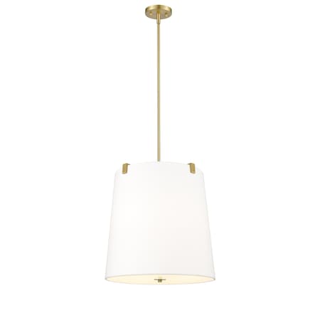 Z-Lite Weston Pendant, 5-Light, 18 In.W x 18 In.H, Modern Gold/White Linen 3501P18-MGLD